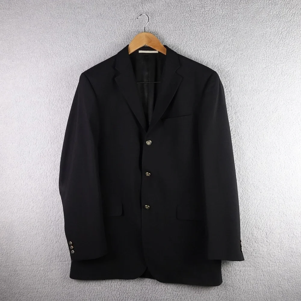 Burberry London Mens‎ Bond Street 100% Wool 3-Button Blazer Black 40 Long